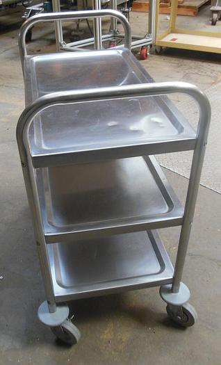 Used Cart, 15" x 27" x 27", 3 Shelves, S/st, Portable #S742924