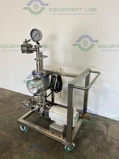 Used Centrifugal Pump 2" x 1.5"   w/ Baldor BW455453 2HP Motor, Drive, Flow Meter