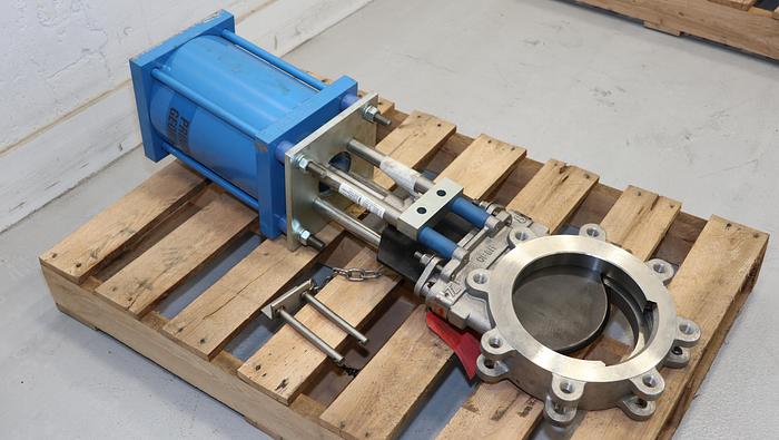 Used True Line 8" Air Operated Knife Gate Valve #44593
