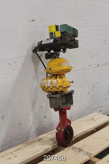 Used Kinetrol Air Operated Butterfly Valve, 2", Electro-Pneumatic Positioner #20745
