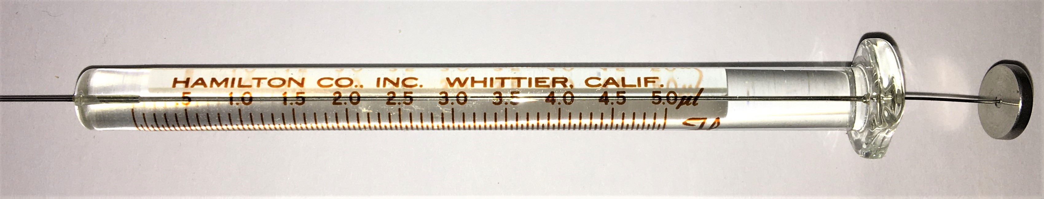 Used Hamilton 87900 Microliter #75-N Injection Syringe - 5μL