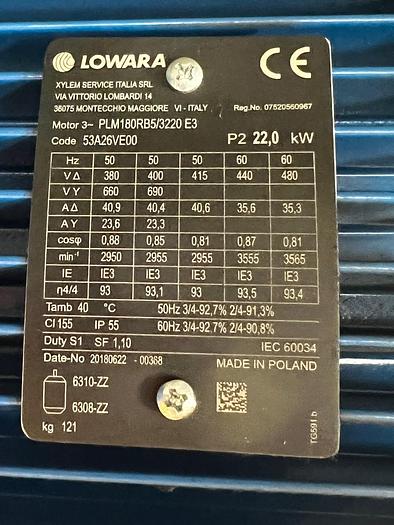 Gebraucht Hochdruckpumpe Hersteller Lowara Typ 33SV09G220T/D