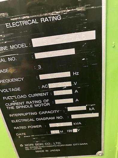 Used 1992 Mori Seiki SL-25A