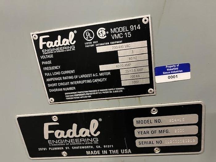 Used 2000 Fadal VMC-15XT