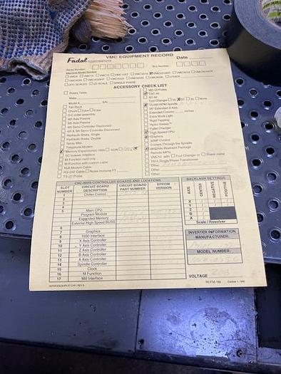 Used 2003 Fadal VMC-2216HT