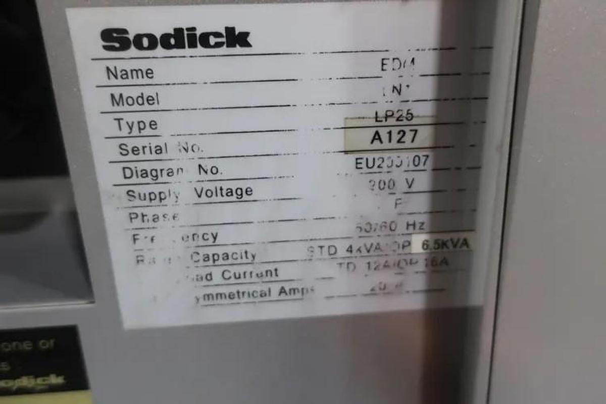 Used 2011 Sodick AD25L