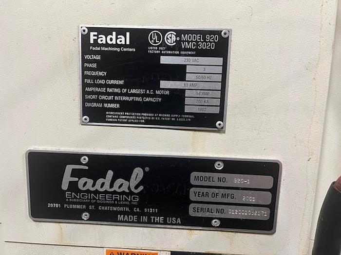 Used 2001 Fadal VMC-3020
