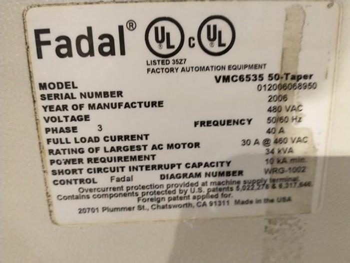 Used 2006 Fadal VMC-6535