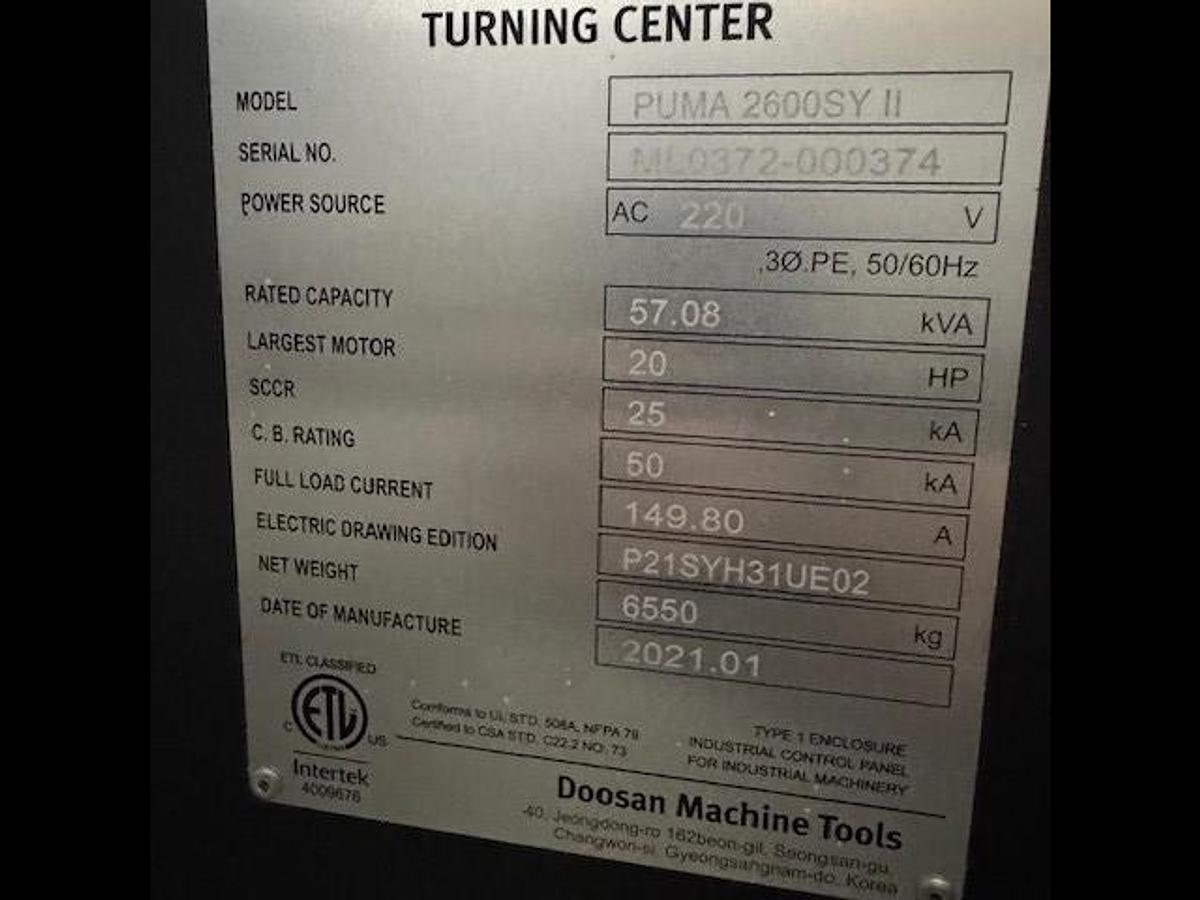 Used 2021 Doosan Puma 2600SY II