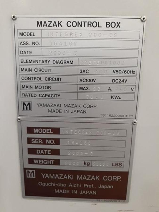 Used 2003 MAZAK Integrex 200-IIIS
