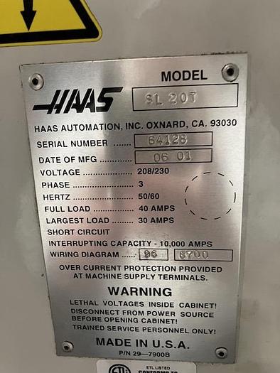 Used 2001 Haas SL-20T