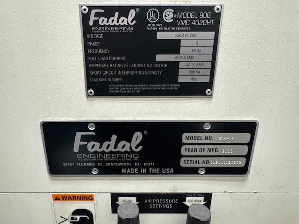 Used 2000 Fadal VMC-4020HT