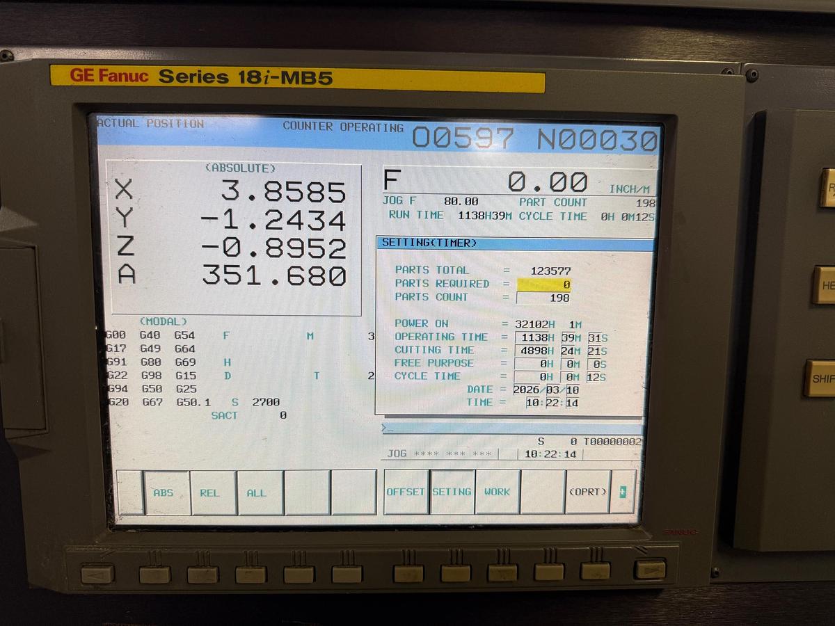 Used 2005 Fadal VMC-4020HT