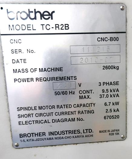 Used 2010 BROTHER TC-R2B
