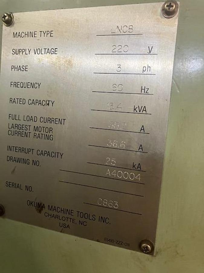 Used 1995 OKUMA LNC8