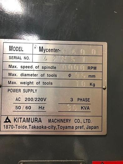 Used 1999 Kitamura  H400