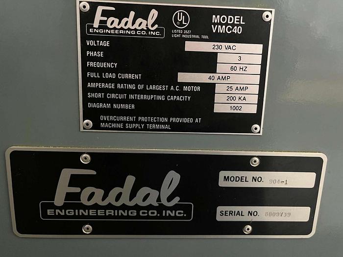 Used 1988 Fadal VMC-40