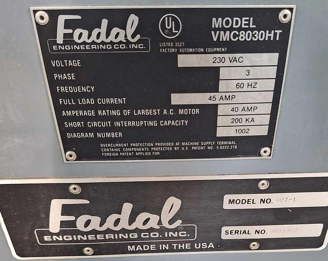 Used 1994 Fadal VMC-8030HT