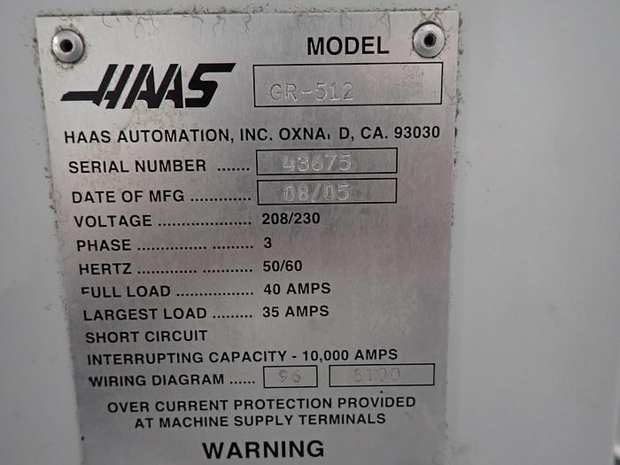 Used 2005 Haas GR-512