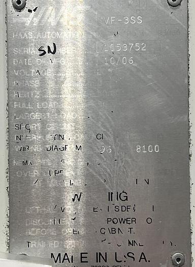 Used 2006 Haas VF-3SS