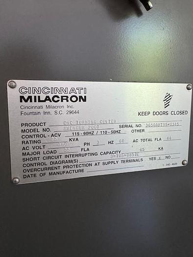 Used 1998 Cincinnati Milacron 200T Avenger