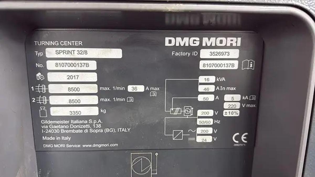 Used 2017 Mori Seiki Sprint 32/8