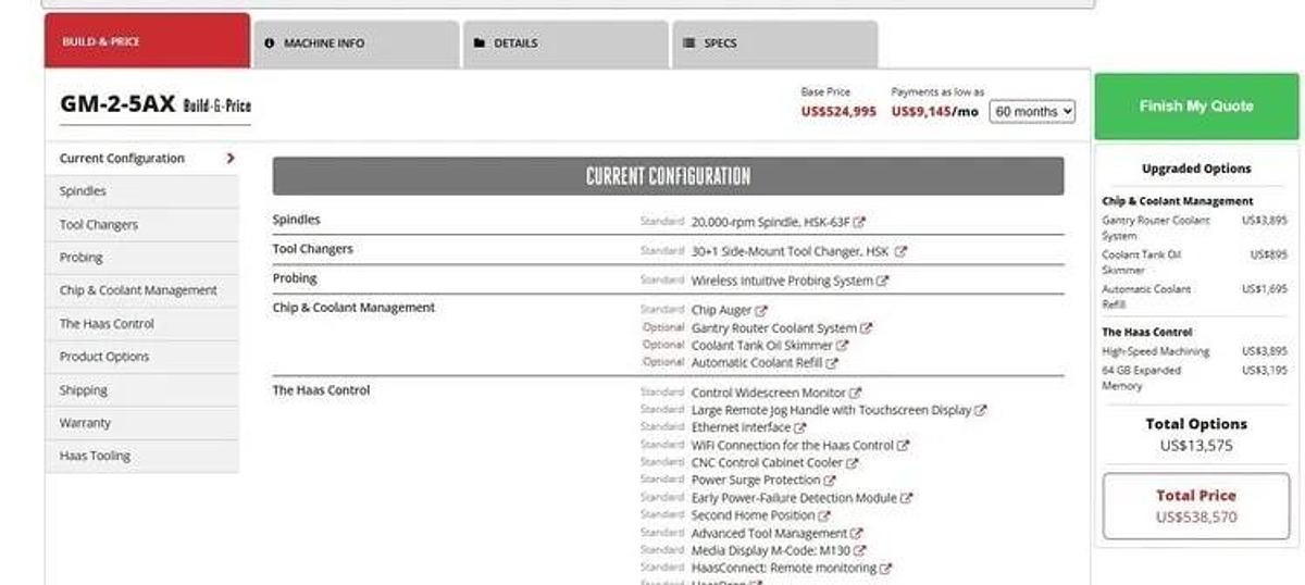 Used 2019 Haas GM-2-5AX