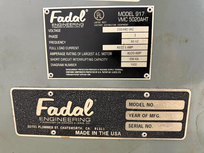 Used 1997 Fadal VMC-5020AHT