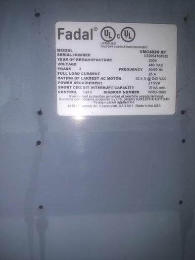Used 2004 Fadal VMC-4020HT