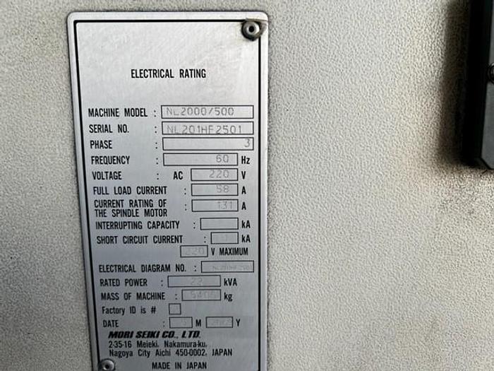 Used 2008 MORI SEIKI NL2000/500