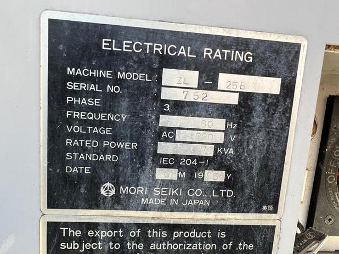Used Mori Seiki ZL-25B/1000