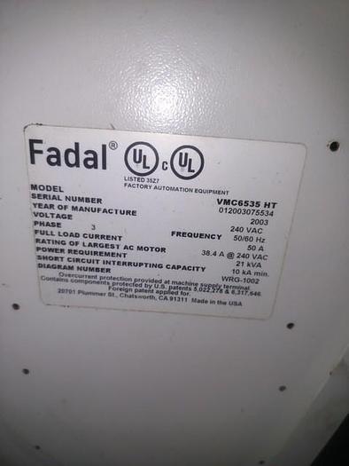 Used 2003 Fadal VMC-6535HT