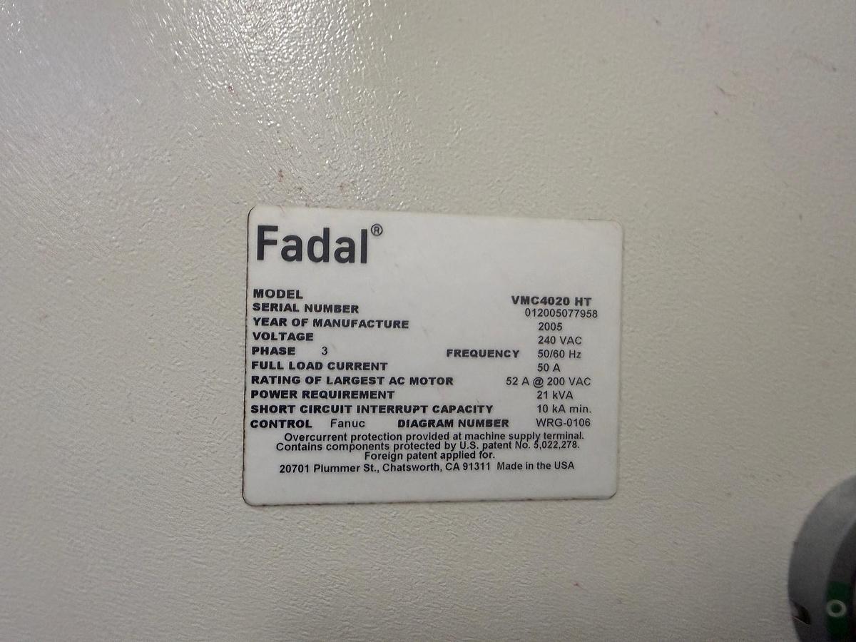Used 2005 Fadal VMC-4020HT