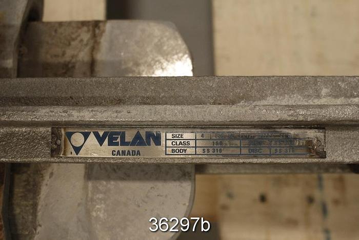 Used Velan 4" Hand Operated Knife Gate Valve #36297
