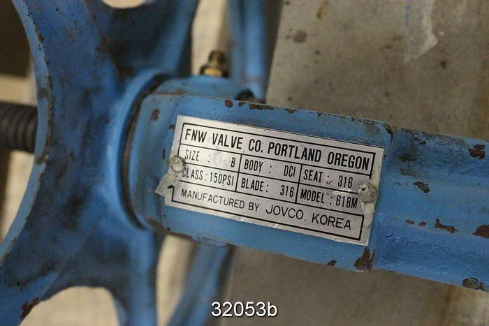 Used FNW 6" Hand Operated Knife Gate Valve #32053