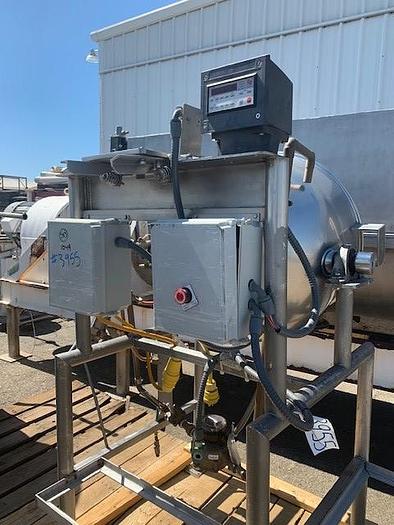 Used 70 Gallon Burkhard Jacketed Stainless Steel Tilting Steam Kettle