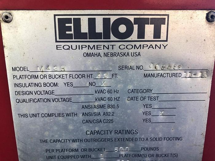 Used 2016 Ford F550 Elliott M43R Sign Crane - M73498