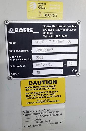Used 2002 *SOLD* Widebelt Sander - Boere Merite 1000KC