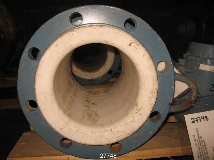 Used Rosemount 8705TSA060S1W0N0B3 6" Magnetic Flow Tube, Maximum Process Temperature 350 F, Max Process Pressure 275 Psi, With Transmitter Model 8732Ct12N0 #27748