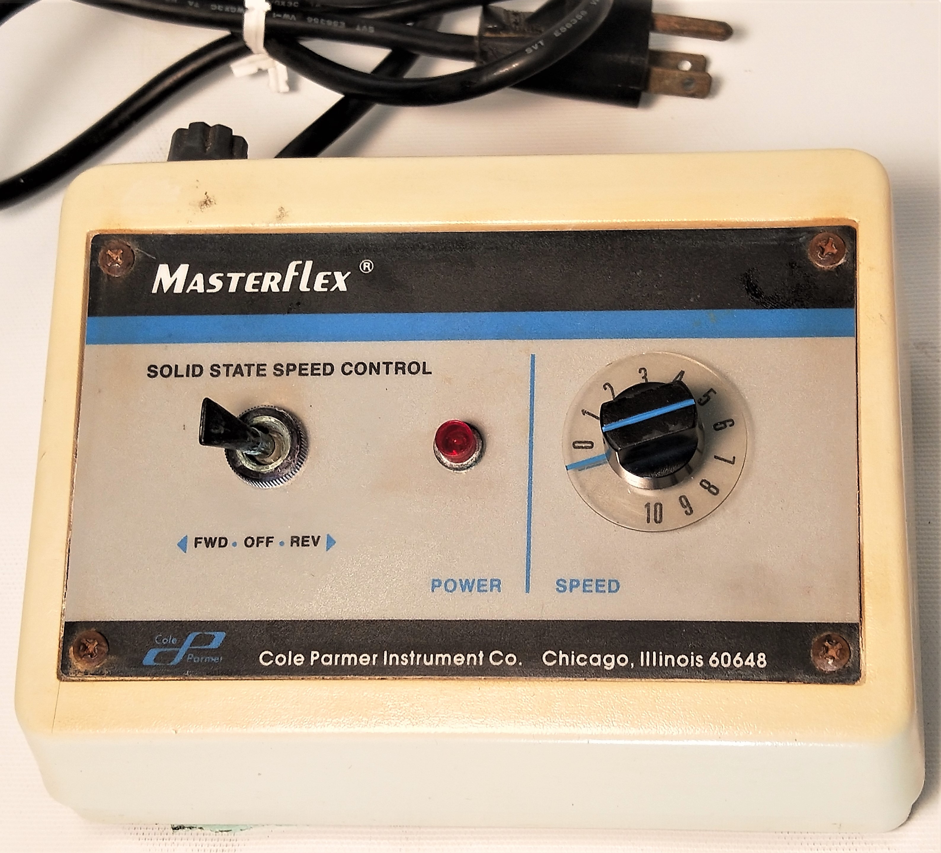 Used Cole-Parmer Masterflex 7144-05 Pump Drive with MICROPUMP 200-000 Head and Speed Control (180-3600rpm)