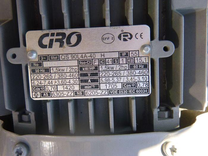 Used Pump, Vacuum, 2 HP, Dry Vane, Orion, Mdl KRX-6 #S744412