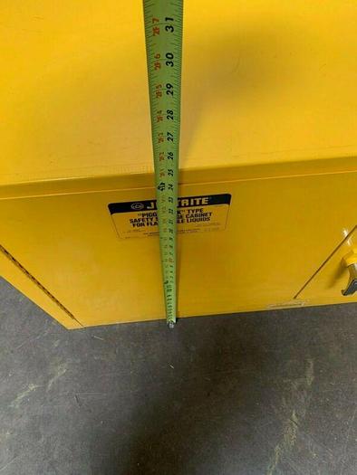 Used Justrite 43" x 18" x 25" 30 Gallon Piggy-Back Flammable Liquid Storage Cabinet