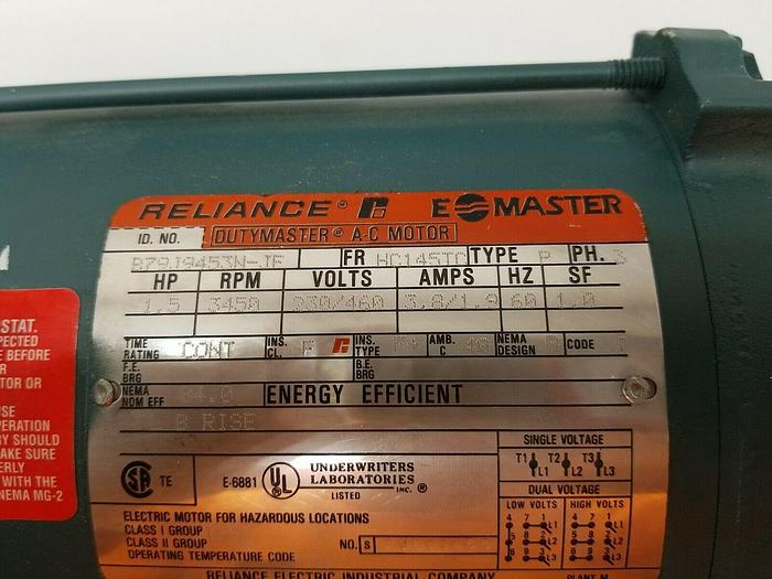 Used reliance R7919453N-JF Type J Ph.3 Hp.1 5.