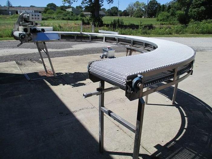 Used 180 Degree Stainless Steel Turn Conveyor