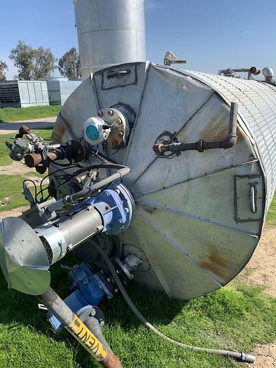 Used Tank, 2,000 Gallon, 316L Stainless Steel, UL 142, 5' X 14', Agitated #S743622