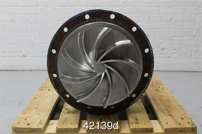 Used Sulzer 6SMO15 Pump Power End, 9-Vane 13.5" Stainless Steel Impeller #42139
