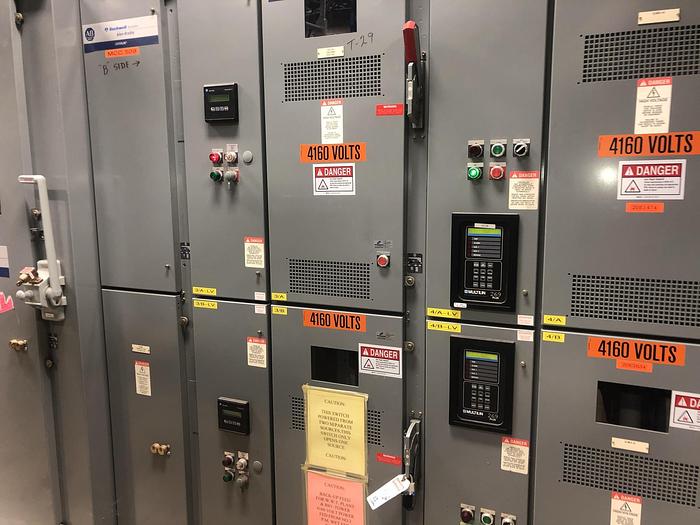 Used ALLEN BRADLEY MCC 4160V SWITCHGEAR SECTIONS