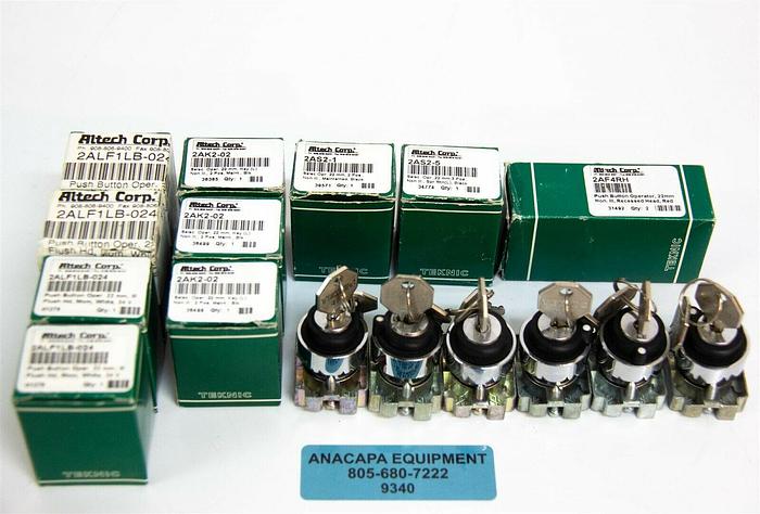 Used Altech 2ALF1LB-024 2AK2-02 2AS2-1 2AS2-5 2AF4RH Mixed Lot of 16 keylocks (9340