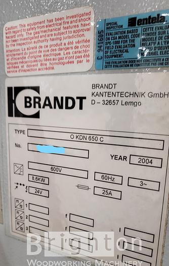 Used 2004 Homag KDN 650C used edgebander #BBM2276