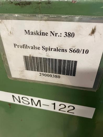 Used BRUGT PROFILVALSE FABRIKAT PROFIL SPIRALENS, MODEL S60/10